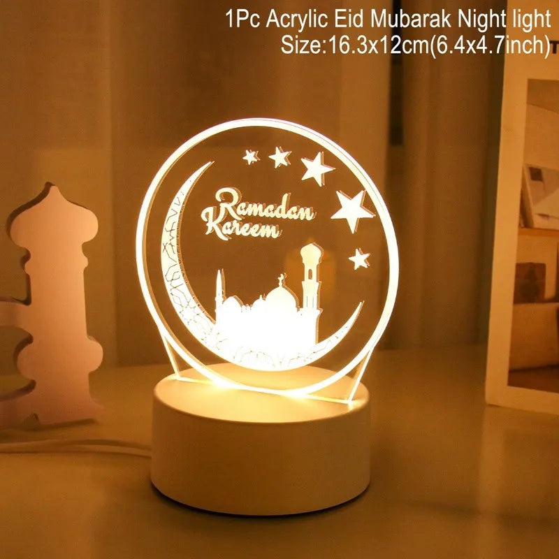 Lampe LED 3D Eid Mubarak