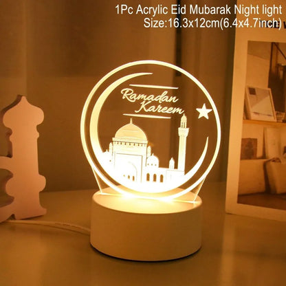 Lampe LED 3D Eid Mubarak