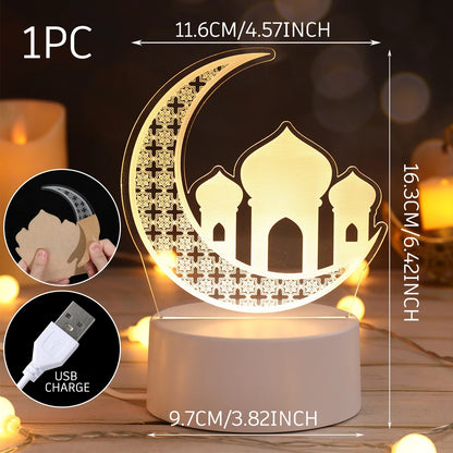 Lampe LED 3D Eid Mubarak