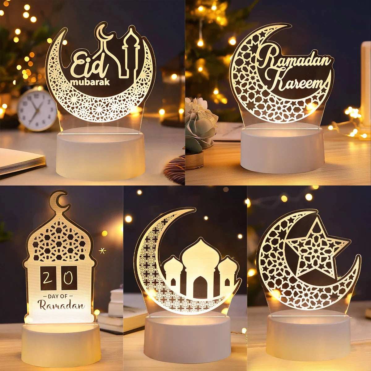 Lampe LED 3D Eid Mubarak