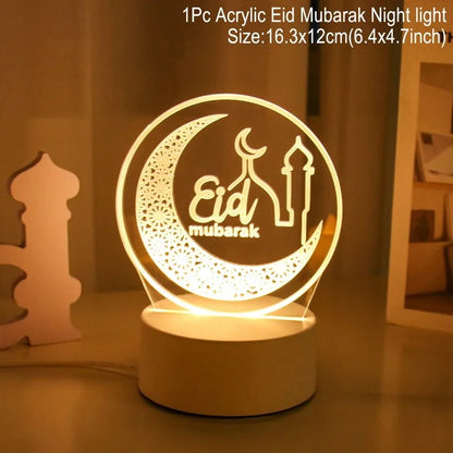 Lampe LED 3D Eid Mubarak