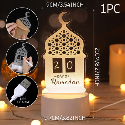 Lampe LED 3D Eid Mubarak