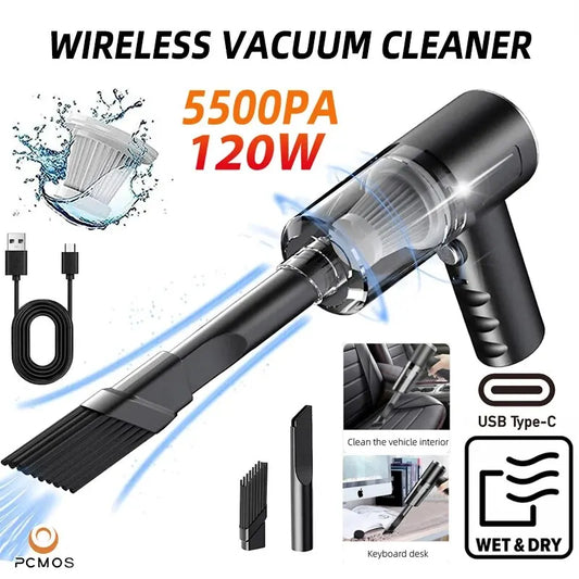 Portable Wireless Car Vacuum Cleaner Wireless Vacuum Cleaner Dual Use for Home and Car 120W High Power Powerful Vacuum Cleaner