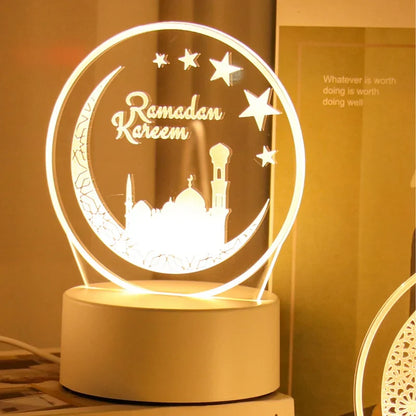 Lampe LED 3D Eid Mubarak