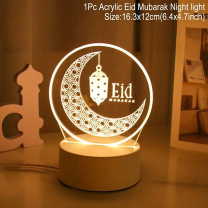 Lampe LED 3D Eid Mubarak