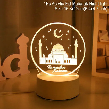 Lampe LED 3D Eid Mubarak